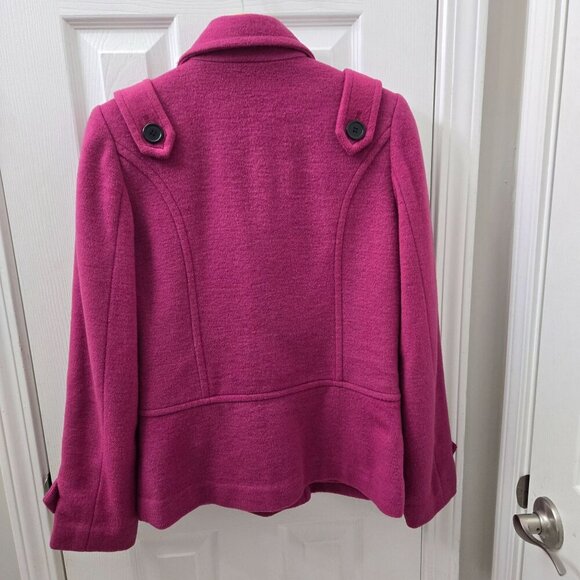Pendleton Double-Breasted Coat Wool Blend XXS Womens Magenta Classic - Picture 8 of 16
